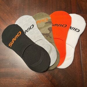 Chaps Men's No-Show Socks - Black, Gray, Camo, Orange, White